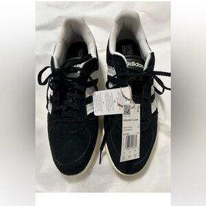 adidas Black and White Ruffle Breaknet Sleek Casual Sneakers